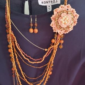 Necklace and earrings